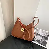 Модна жіноча сумка середнього розміру на плече, фото 4