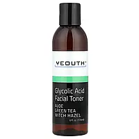 Yeouth, Glycolic Acid Facial Toner, Aloe Green Tea Witch Hazel, 6 fl oz (178 ml)