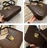 Модна жіноча сумка середнього розміру на плече, фото 7