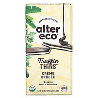 Alter Eco, Trumble Thins, органічний темний шоколад, крем-брюле, 84 г (2,96 унції)