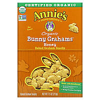 Annie's Homegrown, Органічні запечені снеки з кроликом, мед, 213 г (7,5 унції)