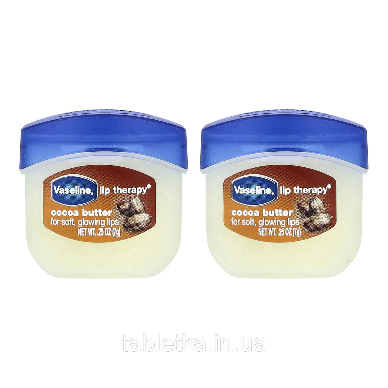 Vaseline, Lip Therapy, олія какао, 2 пакетики по 7 г (0,25 унції)
