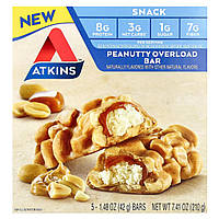 Atkins, перекус, арахісовий батончик, 5 шт. по 42 г (1,48 унції)