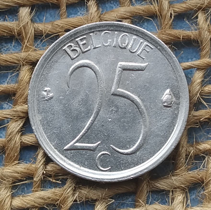 25 сантимiв 1966 року. Бельгiя