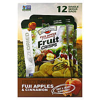 Brothers-All-Natural, фруктові чипси, яблуко та кориця, 12 окремих порційних пакетиків по 10 г (0,35 унції)