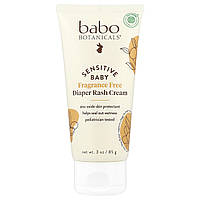 Babo Botanicals, Sensitive Baby, крем від підгузків, без запашників, 85 г (3 унції)