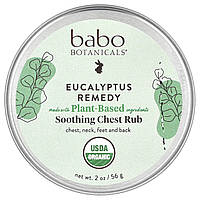 Babo Botanicals, Eucalyptus Remedy, згладжувальний засіб для грудей, 56 г (2 унції)