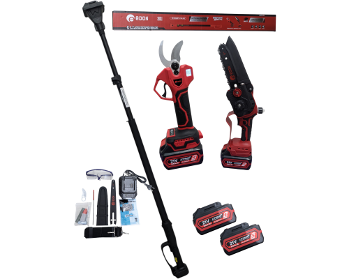 Акумуляторний набір для саду Edon 3в1 ED SMART-21V/2K (секатор,подовжувач,пила)