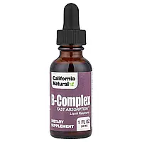 California Natural, комплекс вітамінів групи B, малина, 30 мл (1 унція)