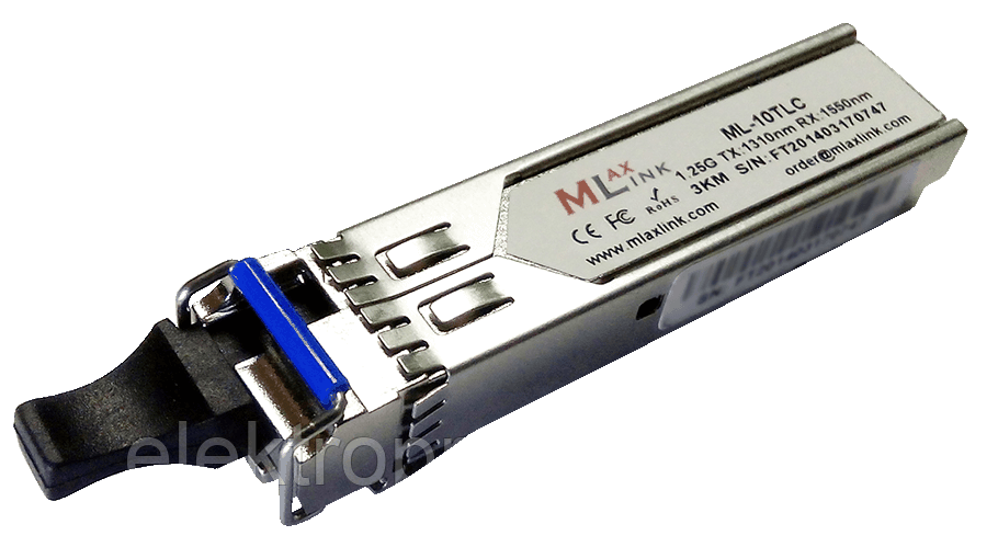 Модуль MlaxLink оптичний одноволоконний SFP-WDM-03 км-1310/1550 нм-1,25 Гб/с LC