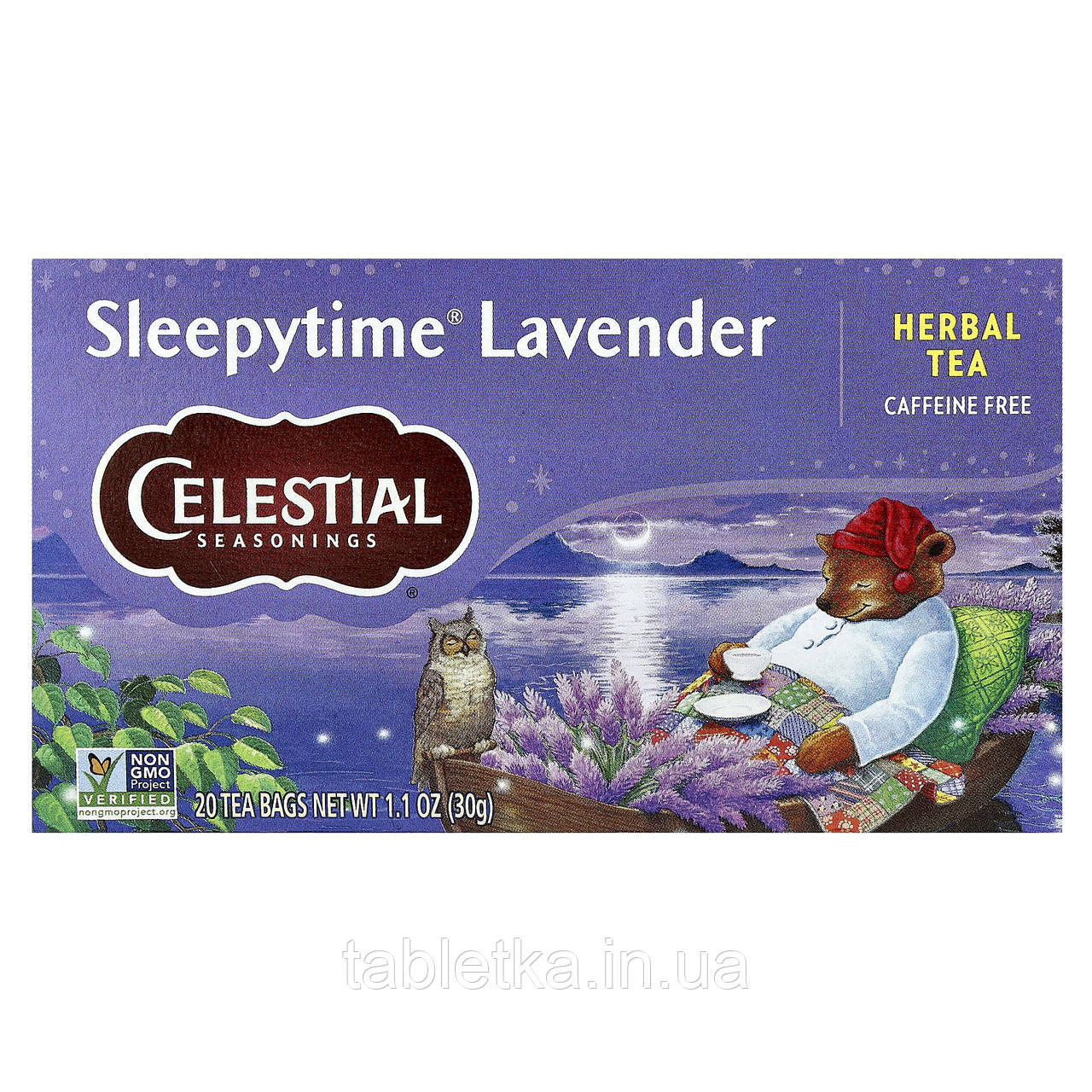 Celestial Seasonings, Herbal Tea, Sleepytime® і лаванда, без кофеїну, 20 чайних пакетиків, 30 г (1,1 унції)