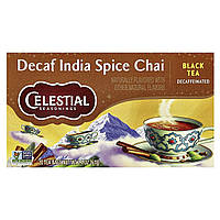 Celestial Seasonings, Black Tea, чай зі спеціями з Індії, чай без кофеїну, 20 чайних пакетиків, 61 г (2,1