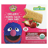 Earth's Best, органічні батончики-сніки Sunny Days, для дітей від 2 років, полуниця, 16 батончиків по 19 г