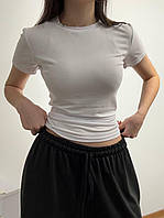 Жіноча футболка Skims, 42-46 (універсальна), чорний, графіт, білий, віскоза Туреччина.