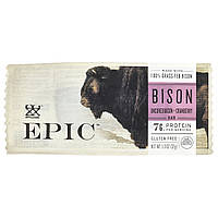 Epic Bar, Bison Bar, невибагливий бекон і журавлина, 37 г (1,3 унції)
