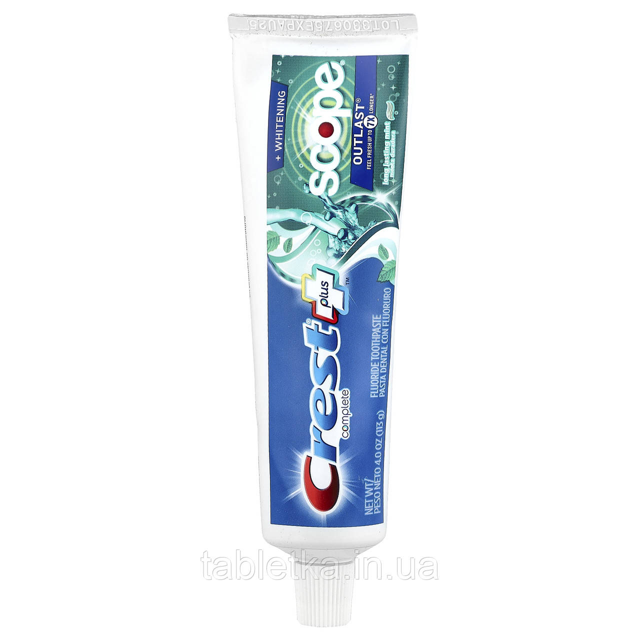 Crest, Plus Complete TM, Scope® Outlast® + Whitening, зубна паста з фтором, м'ята, 113 г (4 унції)