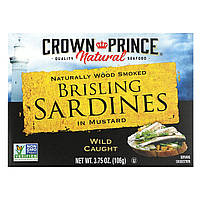 Crown Prince Natural, Brisling Sardines, у гірчиці, 106 г (3,75 унції)