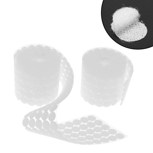 Липучки круги застібки 1000 пар самоклеючі 20мм, білі, фото 1