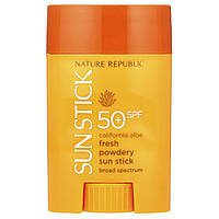 Nature Republic, California Aloe Fresh, сонцезахисний стик у формі порошку, SPF 50+, 21 г (0,71 унції)