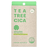 Nature Republic, Green Derma Tea Tree Cica, патч для точкового догляду, 60 шт.
