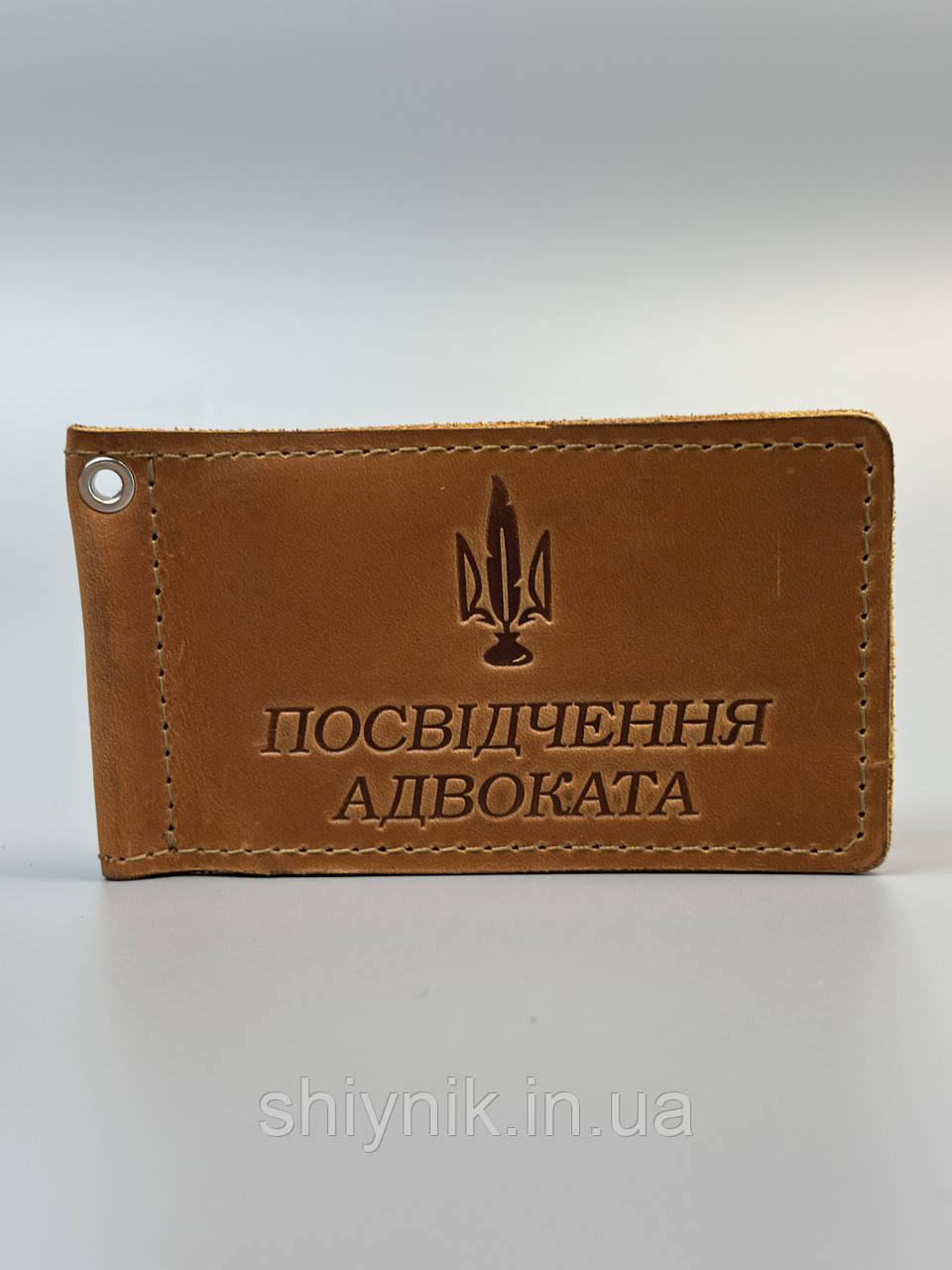 Шкіряна обкладинка для ПОСВІДЧЕННЯ АДВОКАТА кемель