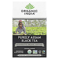 Organic India, Чорний чай Purely Assam, 18 пакетиків для заварювання, 32,4 г (1,14 унції)