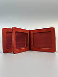 Шкіряна обкладинка для ПОСВІДЧЕННЯ АДВОКАТА червона, фото 3