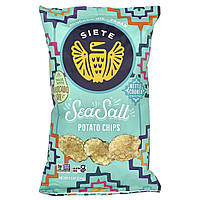 Siete, картопляні чипси, приготовані в котлах, з морською сіллю, 156 г (5,5 унції)