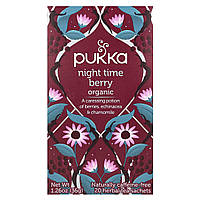 Pukka Herbs, Herbal Tea, органічні нічні ягоди, без кофеїну, 20 пакетиків, 36 г (1,26 унції)