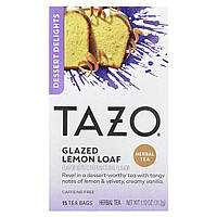 TAZO, Dessert Delights, трав'яний чай, лимонна бухта в глазурі, без кофеїну, 15 чайних пакетиків, 31,2 г