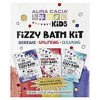 Aura Cacia, набір для ванни з шипучуванням, для дітей, 3 пакетики по 70,9 г (2,5 унції)