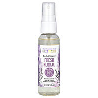 Aura Cacia, спрей-освіжувач для туалету, квіткова свіжість, 60 мл (2 рідк. унції)