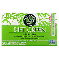 Triple Leaf Tea, дієтичний зелений трав'яний чай, без кофеїну, 20 чайних пакетиків, 33 г (1,16 унції)
