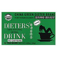 Uncle Lee's Tea, Dieters' 100% натуральний трав'яний напій, без кофеїну, 12 чайних пакетиків, 24 г (0,85