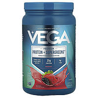 Vega, Premium Protein + SupergreensTM, ягоди, 624 г (1 фунт 6 унцій)