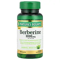 Nature's Bounty, берберин, 1000 мг, 60 капсул (500 мг в 1 капсуле)