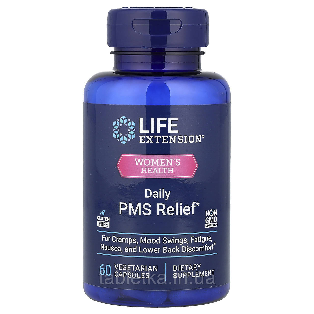 Life Extension, Women's Health, щоденне полегшення у разі ПМС, 60 вегетаріанських капсул