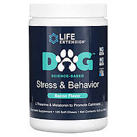 Life Extension, Dog, Stress & Behavior, бекон, 120 жувальних таблеток, 480 г (16,9 унції)