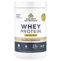 Ancient Nutrition, Суміш сироваткового протеїну та жиру, ваніль і кориця, 572 г (1,26 фунта)