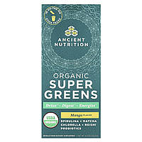 Ancient Nutrition, Organic Super Greens, манго, 16 пакетиків у формі стиків по 7,7 г (0,3 унції)