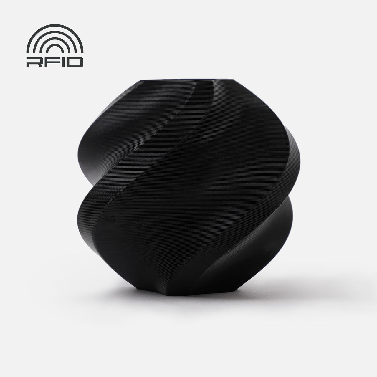 Пластик філамент для 3Д-друку Bambu Lab PLA Basic Black (10101), Reusable Spool, 1.75мм, 1кг, 330м, 190-230°C, Чорний