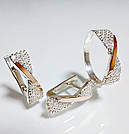 Срібний комплект з золотими накладками, фото 3