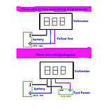 Вольтметр універсальний дволінійний 0V-40V (0V-100V) DC колір зелений, фото 3