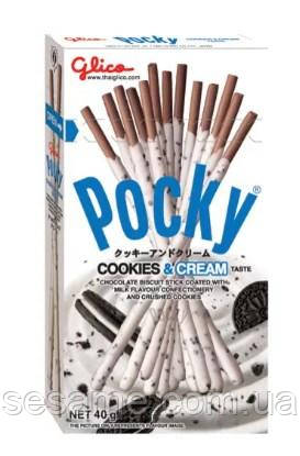 Шоколадні палички Поки Cookies & Cream Pocky 40 г