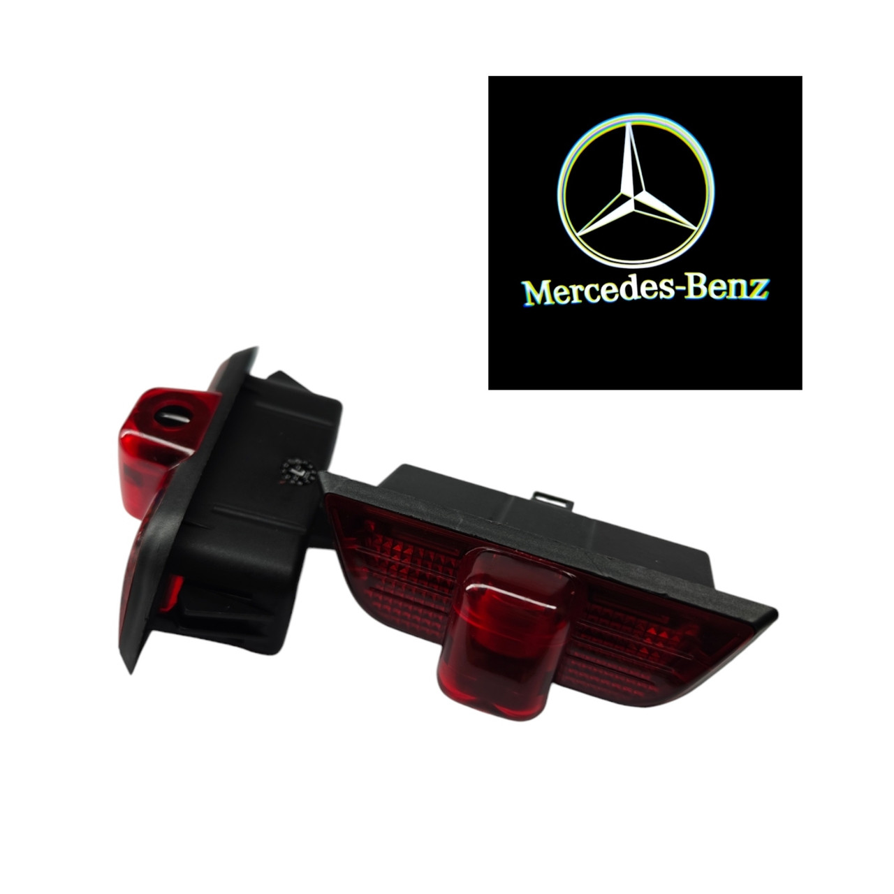 Світлодіодне штатне підсвічування на дверях автомобіля з логотипом Mercedes C class, фото 1