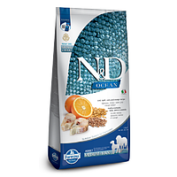 Низькозерновий сухий корм Farmina N&D Ocean Ancestral для собак середніх і великих порід з тріскою та апельсином 12 кг