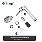 Душова система з тропічним душем і високим змішувачем на умивальник Frap F2471-12 хром, фото 8