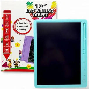 Дитячий графічний планшет для малювання 10 дюймів Writing Tablet електронна рисовалка пластик MIC Блакитний, фото 1