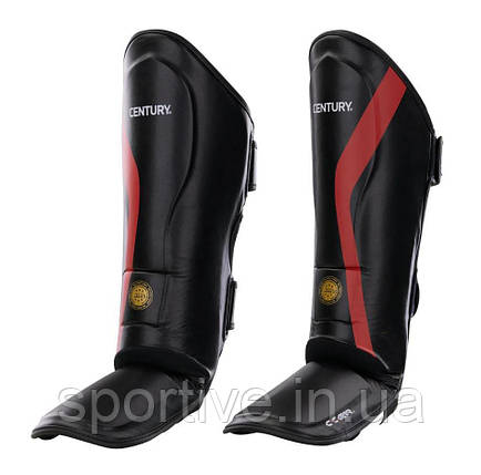 Захист гомілки та стопи CENTURY з ліцензією WAKO | чорний-червоний | CENTURY 117730-019, фото 1