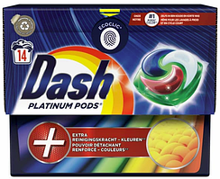 Засіб для прання DASH Platinum Pods Color 14 капсул
